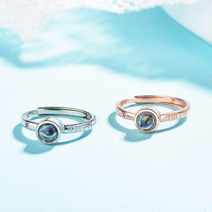 Personalisierte Foto Projektion Römische Zahlschrift Ring - Remigifts