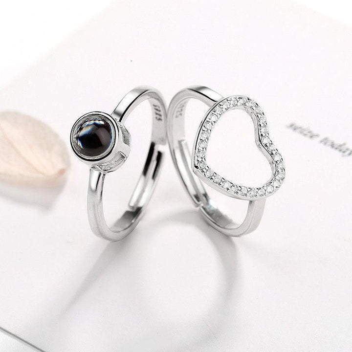 Personalisierte Foto Projektion Ring - Herz im Herzen - Remigifts