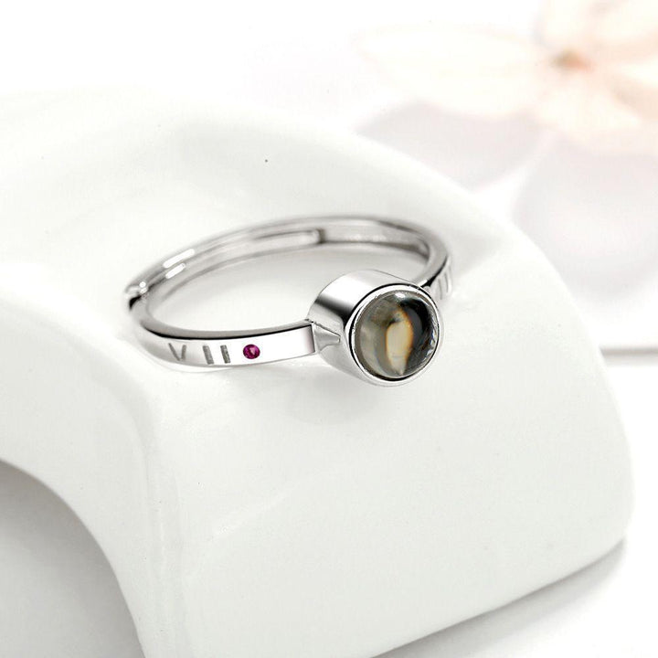 Personalisierte Foto Projektion Römische Zahlschrift Ring - Remigifts