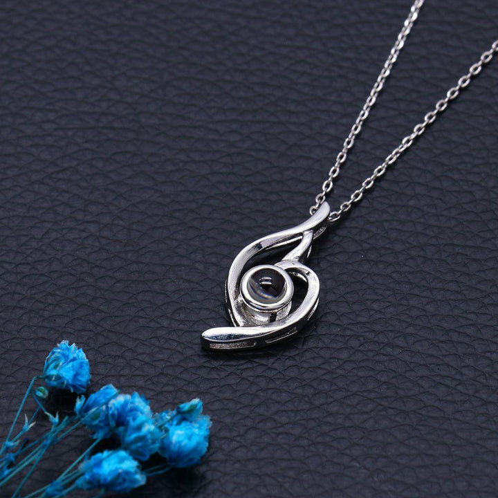 Personalisierte Foto Projektion Hohles Herz Kette - Remigifts