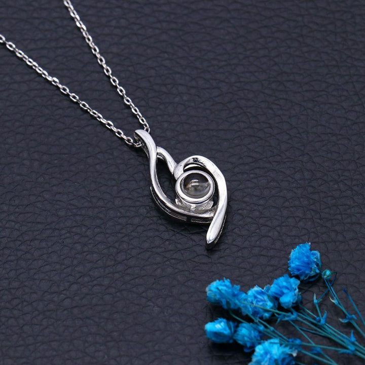 Personalisierte Foto Projektion Hohles Herz Kette - Remigifts