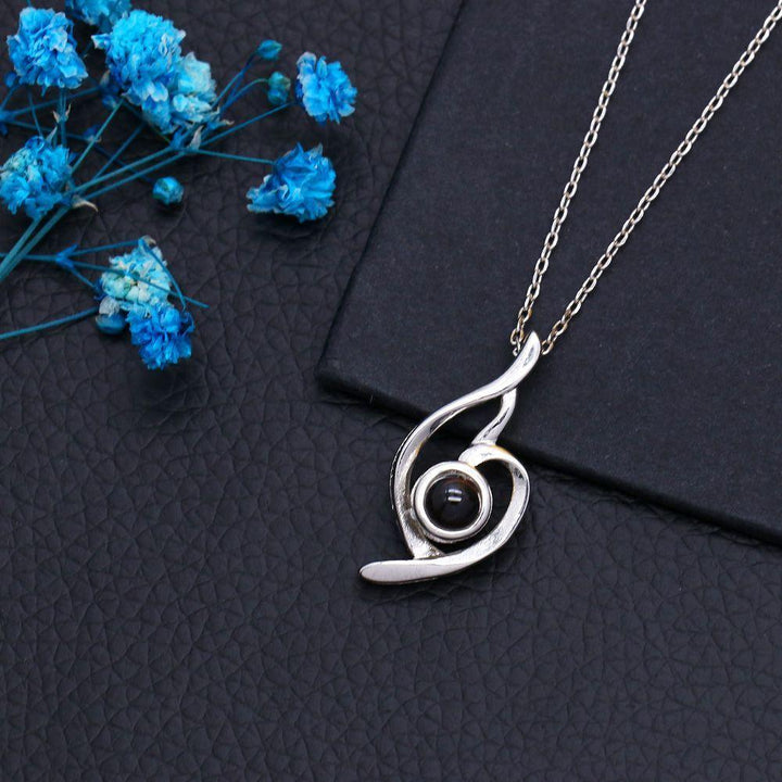 Personalisierte Foto Projektion Hohles Herz Kette - Remigifts