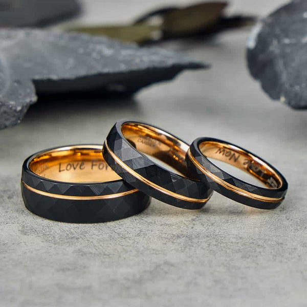 Gehämmerter Wolfram Ring - Legende