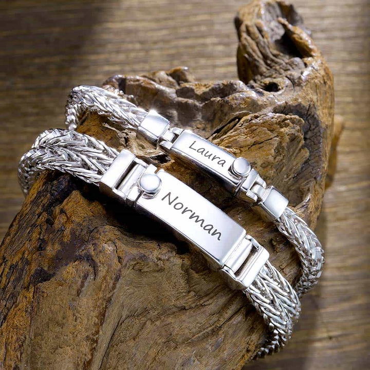 Personalisierte Silber Partner Armband mit Gravur fr Paare Remisia.de Personalisierte Silber Partner Armband mit Gravur fr Paare Remisia.de