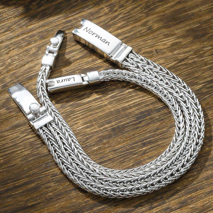 Personalisierte Silber Partner Armband mit Gravur fr Paare Remisia.de Personalisierte Silber Partner Armband mit Gravur fr Paare Remisia.de