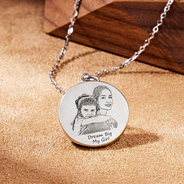 Personalisierte Foto Geschenk Kette für Tochter Sohn