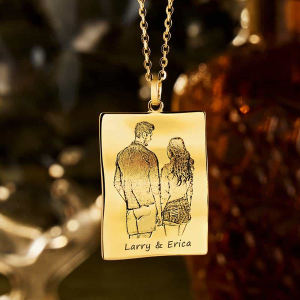 Personalisierte Briefpapier Kette mit Skizzen Bild